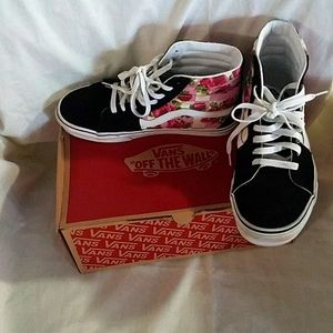Romantic Floral High Top Vans